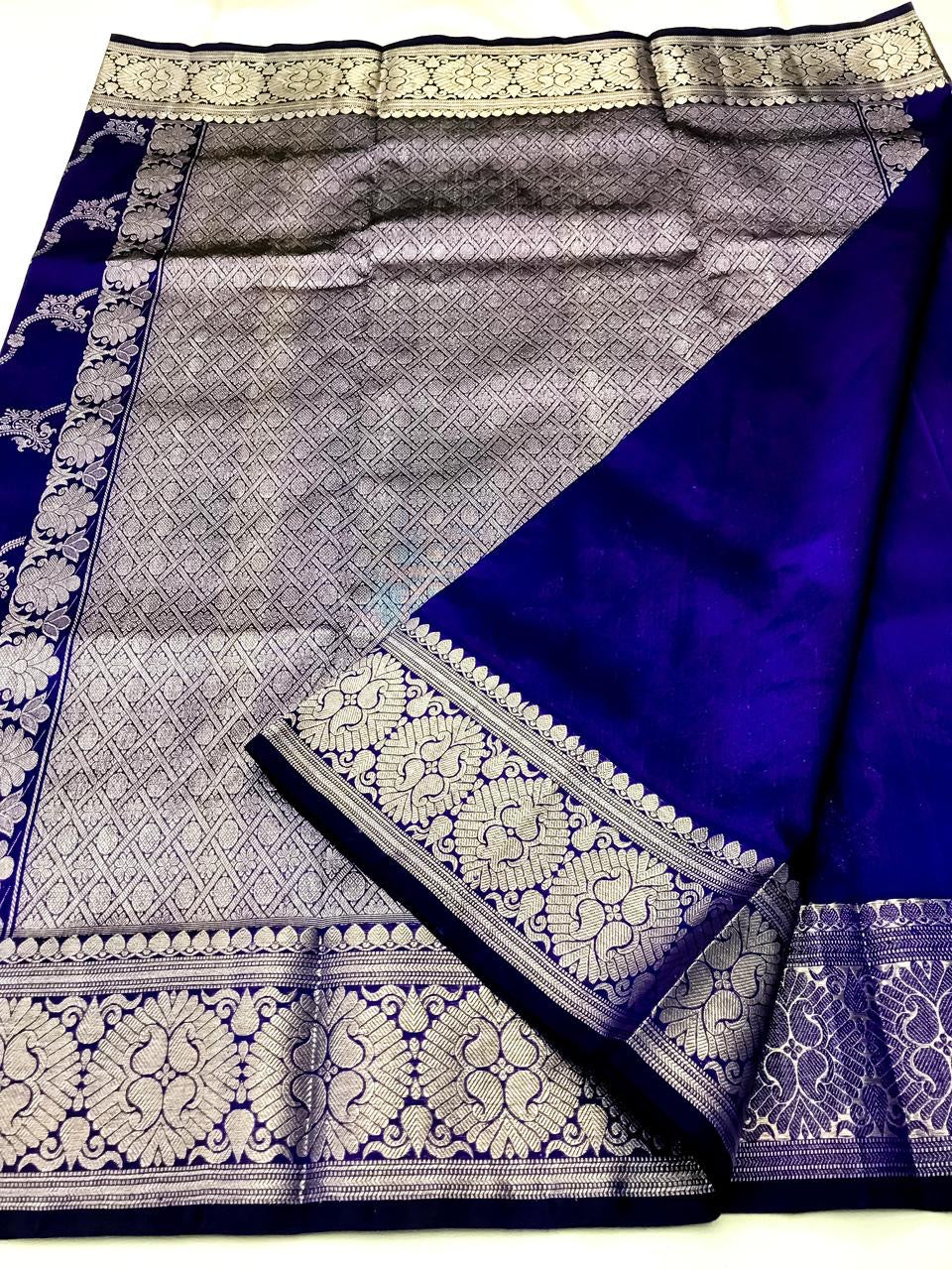 Pure Venkatagiri Pattu Saree allover jaal weaving intricate patterns