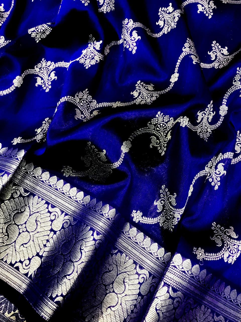 Pure Venkatagiri Pattu Saree allover jaal weaving intricate patterns